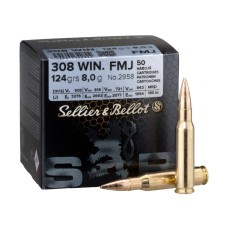 Sellier & Bellot .308 Win. Vollmantel 8,0g 124grs. Sellier & Bellot .308 Win. Vollmantel 8,0g 124grs.